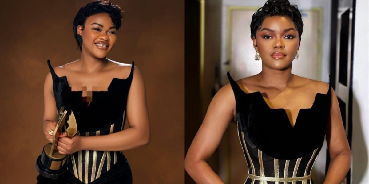 Kehinde Bankole’s Joyful Moment as Best Lead Actress at AMVCA10