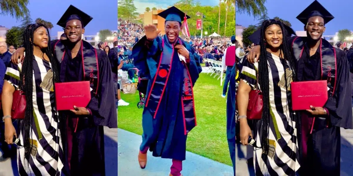 Omotola Jalade’s Son Michael Ekeinde Graduates from California State University