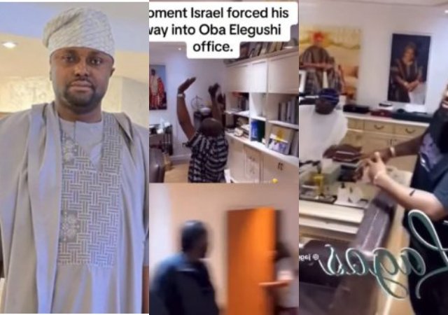 “Davido is Really Helping this Dude” – Moment Isreal DMW Forces His Way Inside Oba Elegushi Office