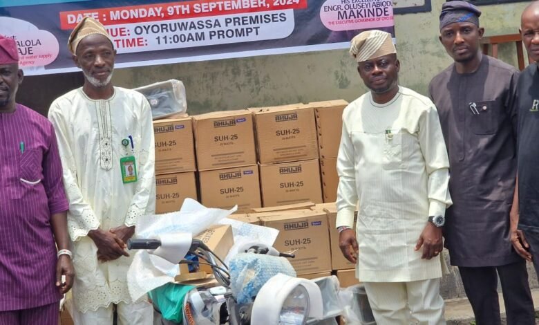 RUWASSA Donates Motorcycles, Sanitary Items, Others To Oyo LGAs