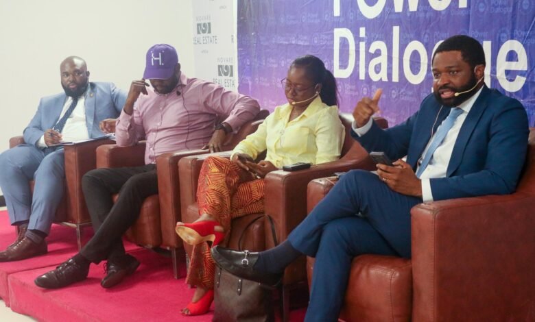 Left - Right, shows David Arinze, Olu Aruike, Fauzia Chevonne Okediji & Olufemi Akinyelure, the Head, Nigeria Electrification Programme